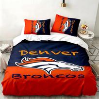 Denver Broncos 3pc set Perfect for bedroom use Comfortable bedding set includes a duvet cover and two pillowcases Ideal birthday or Christmas gift 140cmx200cm black