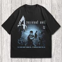 Resident Evil 4, Horror Video Game Movie T shirt Summer New Men's Casual Y2K T shirt Suitable for Both Men and Women 130 gray