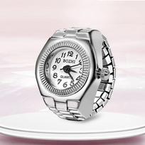 Kiss Jewelry Senovinio Y2K Piršto Laikrodžio Žiedai Moterims Vyrams Elastingi Romėniški Kvarciniai Mini Laikrodžiai Žiedai Punk žiedai Dovana gray