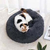 Spurgos Makarono Katės Šuns Lovos Sofa, Plaunama Apvali Katės Pagalvė Pagalvėlė Naminių Gyvūnėlių Lova 30cm tamsiai pilka spalva