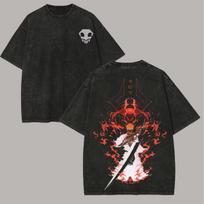 Bleach Washed T-shirt 2026 New Model personality Clothes shirt Year round clothing Streetwear Trendy high quality Breathable tee S black
