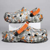 Summer Men Outdoor Clog Sandals Thick Bottom Slippers Men Garden Clogs Home Shoes Male Sandals Hole Casual Shoes Big Size 46 47 41 oranžinė
