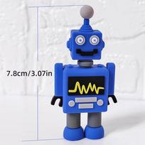 Robots Gear Cake Toppers Interactive Robot Decor Happy Birthday Boys Party Cupcake DIY Robot Theme Decorations Party Supplies blue