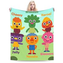 Noodle & Pals Mikroflanelės pledas Pavasarinis Super paprastas minkštas patalynės užtiesalas studentams Lauke Naujoviškas lovatiesis Sofos lovos užvalkalas Size: 75*100cm, Weight: 230 GSM green