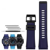 Skirta Casio G-SHOCK laikrodžio dirželiui GA-2000 GA2000 ga2200 vandeniui atsparus sportinis dervos silikono laikrodžio grandinėlė Dirželis Juodas Mėlynas Raudonas 24mm 24mm tamsiai mėlyna spalva