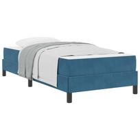 vidaXL Kiemas lova su čiužiniu Tamsiai mėlyna 90 x 220 cm audinys