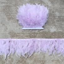 1M 10-15CM Turkijos plunksnų apdaila Kutai Mėlynas Marabou Plumas Juostelė Rankdarbiams Siuvimui Drabužiams Vestuvinės Suknelės Dekoravimo Aksesuarai 1meter šviesiai violetinė spalva