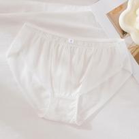 Mulberry Silk See-Through Mid-Waist Women's Knit Thong Large balta