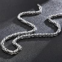 50-65CM 6MM Grandinėlė Vėrinys Chokeris Vyrams Prabangios Aukso Spalvos Nerūdijančio Plieno Vyriški Vėriniai Geriausi Draugai Berniukai Gimtadienio Papuošalai Dovanos 55CM sidabras