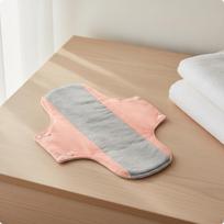Menstrual Period Pads Absorbent Cloth Pad with Wings for Travel 22x28cm koralų rožinė spalva