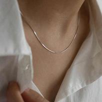 New Stainless Steel Shiny Polish Snake Chain Choker Necklace for Women Men Fashion Jewelry 1.0mm brown