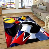 3D Animacinis NSO Robotas Grendizer Anime Kilimas Kilimas Miegamojo Svetainės Namų Sofos Dekoravimui, Vaikų Žaidimų Didelis Dekoras Grindų Kilimėlis 40x60cm( 15x23in ) gray