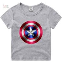 2026 vaikiški marškinėliai su Spidermano skydo raštu, berniukų trumpomis rankovėmis, sportiniai, laisvalaikio, unisex T-shirt 160 gray