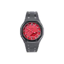 CASIO Unisex Liquid Crystal,Analog Dual Display Series 48.5mm Red Watch GA-2100-4A(Watch8--) Regular Watch Box black