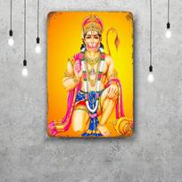 Panchmukhi hanuman Vintažiniai Metaliniai Skardos Ženklai Plakatai Dekoras Retro Metalinė Plokštelė Sienos Menas Dekoras Garažui Barui 20x30cm（7.8x11.8inch） yellow