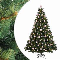 vidaXL Dirbtinė Kalėdų eglutė su burbulais 210 cm 300 LED Šilta balta