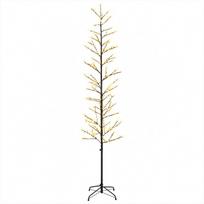 vidaXL Mikro beržo Kalėdų eglutė Juoda 240 cm Plienas 675 LED