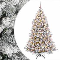 vidaXL Dirbtinė Kalėdų eglutė su burbulais 240 cm 300 LED Šilta balta