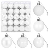 vidaXL Kalėdų kamuoliukų rinkinys 100 vnt. Balta 4 cm Polystirenas