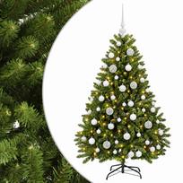 vidaXL Dirbtinė kalėdinė eglutė, šviesiai žalia, su žaisliuku 120 cm