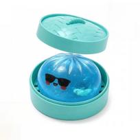 Money Glitter Shark Dumplings Squishy Toy Soft Slow Resilience Squishy Toy Fidget With Steamer Steamed Stuffed Bun Squishy Pinch blue