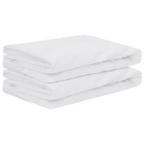 vidaXL Čiužinio apsaugas 2 vnt. 200 x 220 cm Atsparus vandeniui Balta