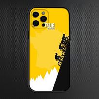 T-Tour De France Dviračio Telefono Dėklas iPhone 16,15,14,13,12,11 Plus,Pro Max, Minkštas Silikoninis Juodas Dangtelis iPhone16e black