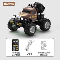 Nauja 1:64 Rc Automobilis Mini 2.4Ghz Miesto Kelias Rankena Didelio Greičio Lydinio Visureigis Nuotolinio Valdymo Automobilis Dvigubas Valdymas Vaikų Žaislai Dovanos ruda