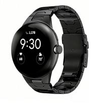 Titano apyrankė Google Pixel Watch 4 3 45mm Prabangi metalinė juosta Google Watch Pixel 1 2 3 4 41MM Diržo priedai google watch 1/2/3/4 41mm juoda