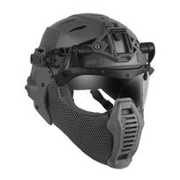 3.0 Wendy Tactical Full Protection Helmet Flip Goggles Ear Cover Mask Airsoft Paintball Hunting Training Gear HL-109 G