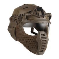 3.0 Wendy Tactical Full Protection Helmet Flip Goggles Ear Cover Mask Airsoft Paintball Hunting Training Gear HL-109 T