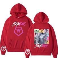 K-pop Saja Boys Demon Hunters 2025 Graphic Hoodie S raudona