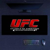 UFC Pelės Kilimėlis, Didelis Žaidimų Stalo Kilimėlis, Neslystantis XXL Pelės Kilimėlis Nešiojamam Kompiuteriui ir Planšetiniam Kompiuteriui, Mini Kompiuterio Žaidimų Kilimėlis su Apdirbtais Kraštais 30cmx60cm(11.8x23.6inch) red