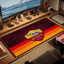 AS Roma Color Mouse Pad Large Gaming Table Cushion Non-slip Laptop Tablet Big Mousepad XXL Mat Mini PC Playmat With Lock edge 30cmx60cm(11.8x23.6inch) gray
