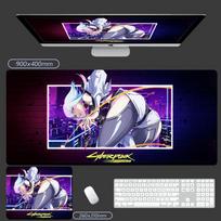 Cyberpunk Edgewalker Pelės Padas Didelis Anime Žaidimų Klaviatūros Kilimėlis Nešiojamojo Kompiuterio Kilimėlis Stalo Kilimėlis Neslystantis Didelis Dydis x x 30x80x0.2cm