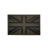 UK Union Jack Reflective Fabric Velcro Armband Patch for Backpacks