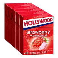 French Hollywood Sugar-Free Gum Strawberry 14G X 5 Packs brown