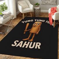 1Pc Tung Tung Sahur Adventure Rug, Office Carpet Indoor Outdoor Doormat, Non-Slip, Comfortable, Living, Christmas Halloween,  Xmas Gift L1113 160cmx200cm