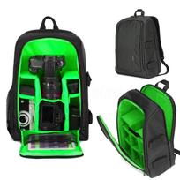 Waterproof Camera Backpack For Dslr Canon Eos Nikon with Lenses Camera Body žalia