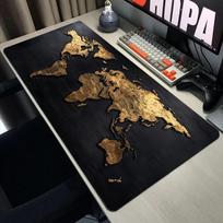 Earth Map Mouse Pad Large Computer Office Game Table Mats XXL Rubber Antislip Gaming Keyboard Mousepads Long Desk Pads 30x80x0.2cm brown
