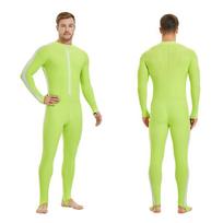 Mens Quick-Dry Dive Suit Lightweight Wetsuit Snorkeling Surfing Swimming UV Protection Long Sleeve XXXL fluorescencinė žalia spalva