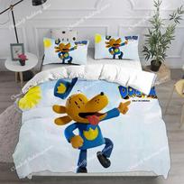 Cartoon Dog Man Duvet Cover Pillowcase Bedding Set Adult Boy Girl Bedroom Decoration Children Gift Single Double Large Size 70x133cm 2pcs