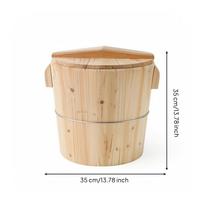 Rice Steaming Barrel Breathable Wooden Steamer with Lid