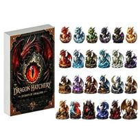 Advent Calendar Surprising Box Dragon with 24 Acrylic Ornaments, 2D Hatchery Desktop Display Figures Countdown Set, Fantasy Figurines, Xmas Dinosaur gray