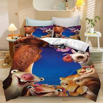 Ice Age Duvet Cover Pillowcase Animation Bedding Set Adult Boy Girl Bedroom Decoration Children Gift Single Double Large Size 100x135cm