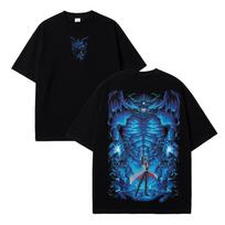 Obelisk the Tormentor Yu-Gi-Oh KaiIba Anime Double Sided Graphic Black T-Shirt 130 black