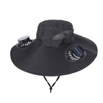 Solar Powered Fan Hat, Long-lasting Lithium Battery, Men's Outdoor Fishing Hat with Fan, Sun Protection Fisherman Hat Adjustable juoda