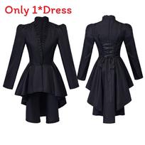Renaissance Lady Steampunk Victorian Tailcoat Gothic Costume For Stage Performers S juoda