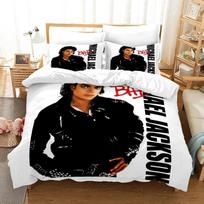 Michael Jackson 3D NAUJAS pledo užvalkalas, pagalvės užvalkalas, patalynės komplektas suaugusiems, berniukui, mergaitei, miegamojo dekoracija, vaikams, viengulis, dvigulis, didelis 70x133cm 2pcs
