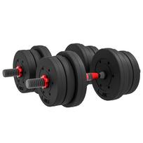 20kg 2 In 1 Adjustable Dumbbells Weight Set Dumbbell Hand Weight Barbell For Body Fitness Lifting Training For Home Office Gym Black